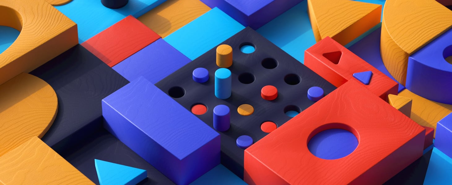 Colorful 3D shapes